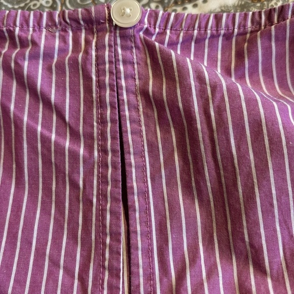 Loft Lavender & White Sleeveless Midi Dress Cotton Size Small Petite - Picture 5 of 7